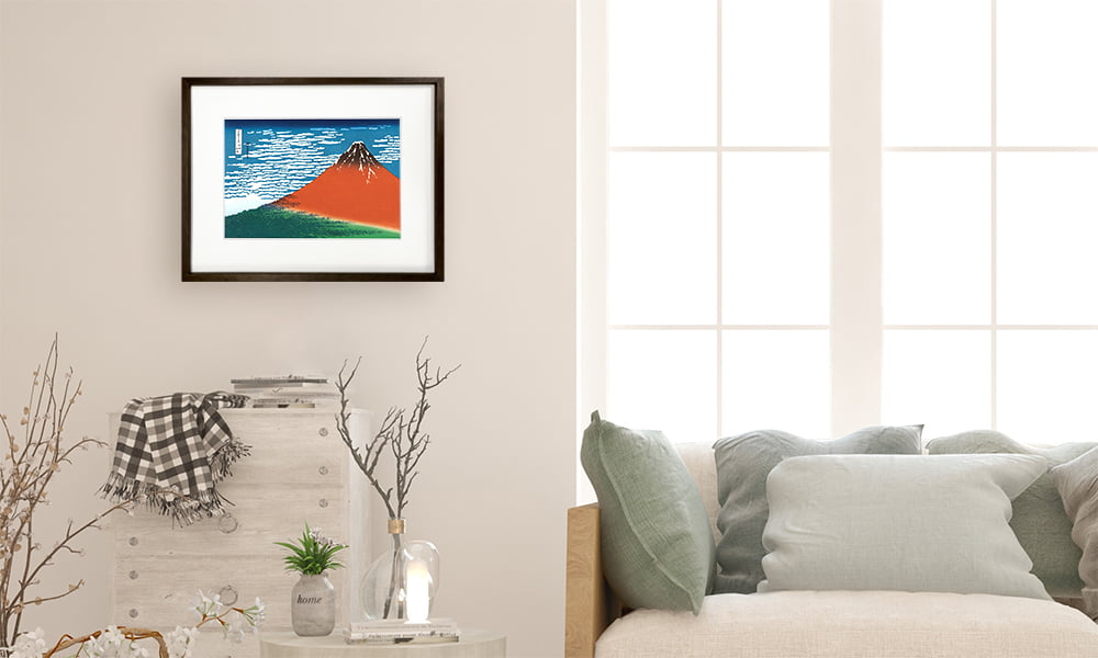 葛飾北斎「富嶽三十六景 凱風快晴」浮世絵木版画｜浮世絵工房