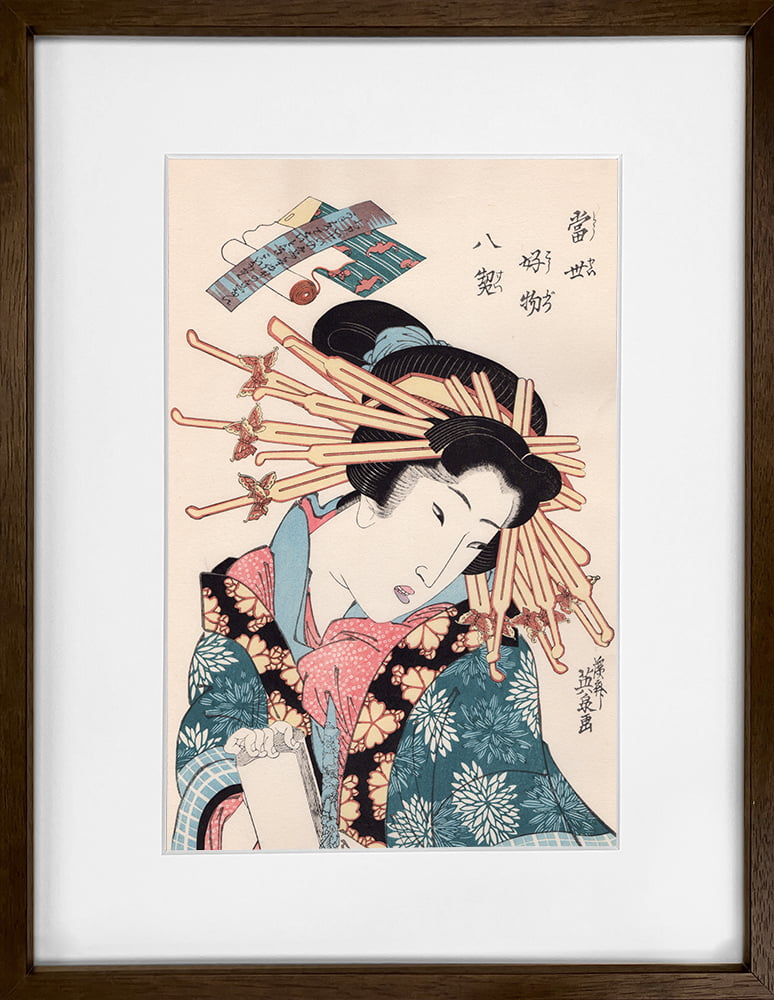 渓斎英泉 浮世絵美人画「當世好物八契」