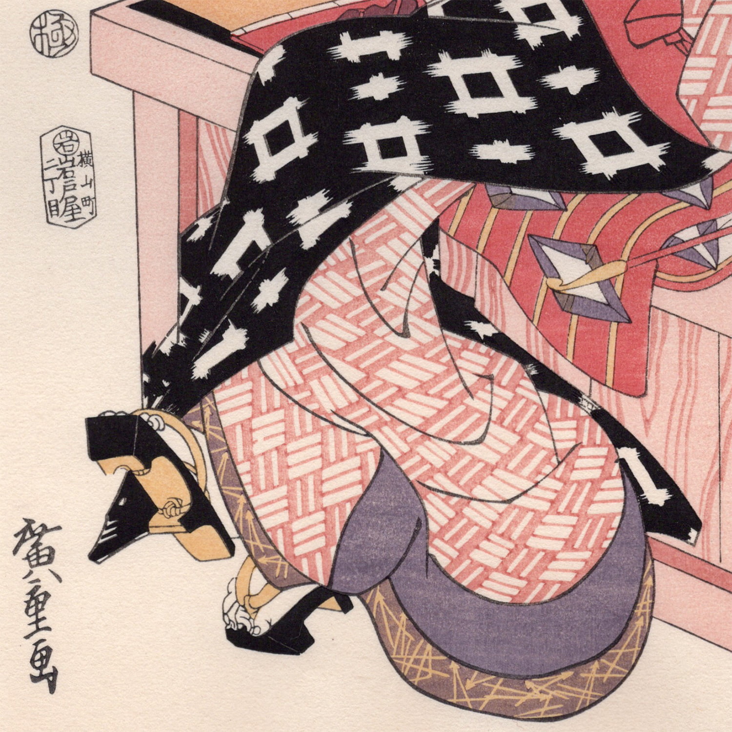 浮世絵 風景画 広重 コピー 3枚もの 水彩画