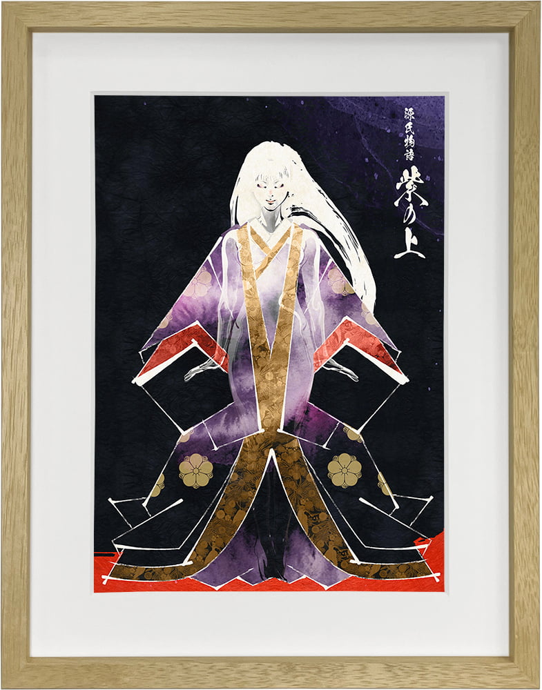 源氏絵と浮世絵「紫の上 肖像画」