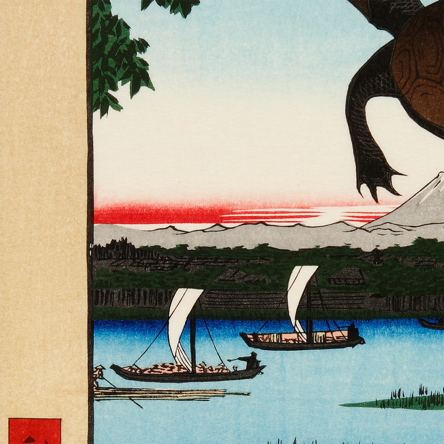 歌川広重 手摺木版画 『名所江戸百景 両国花火』悠々洞出版 昭和時代 浮世絵 歌川広重 手摺木版画 『名所江戸百景 両国花火』悠々洞出版 昭和