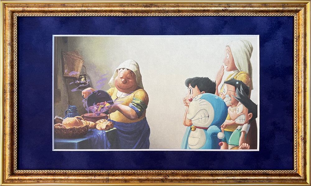 『映画ドラえもん のび太の絵世界物語』名画ジークレー版画「牛乳を注ぐ女」