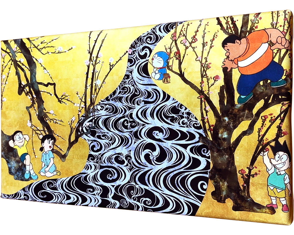 『映画ドラえもん のび太の絵世界物語』名画ファブリックボード「紅白梅屏風図」