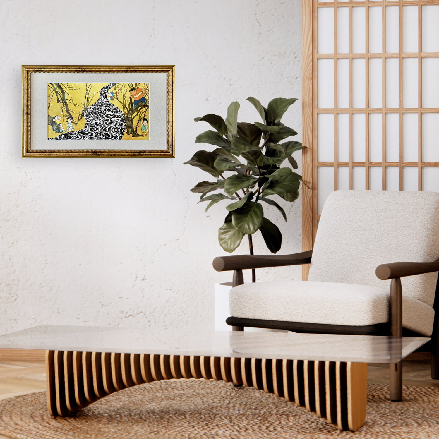 幸運な耳達の晩年　高見沢耳のジクレー版画作品　一点物の版画作品です(A4サイズ) 幸運な耳達の晩年 高見沢耳のジクレー版画作品 一点物の版画作品