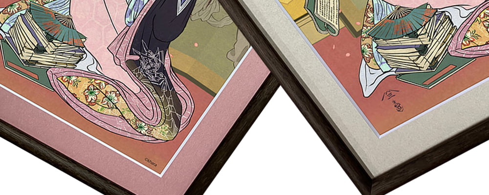 エヴァ浮世絵の額とマット