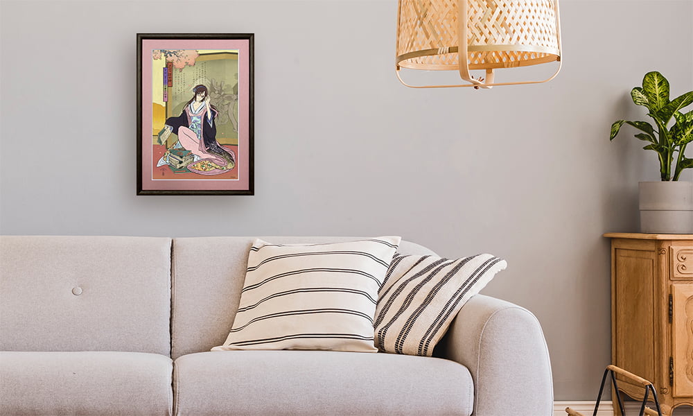 エヴァ浮世絵「箱根八里美人三画揃 マリ」を飾ったイメージ写真