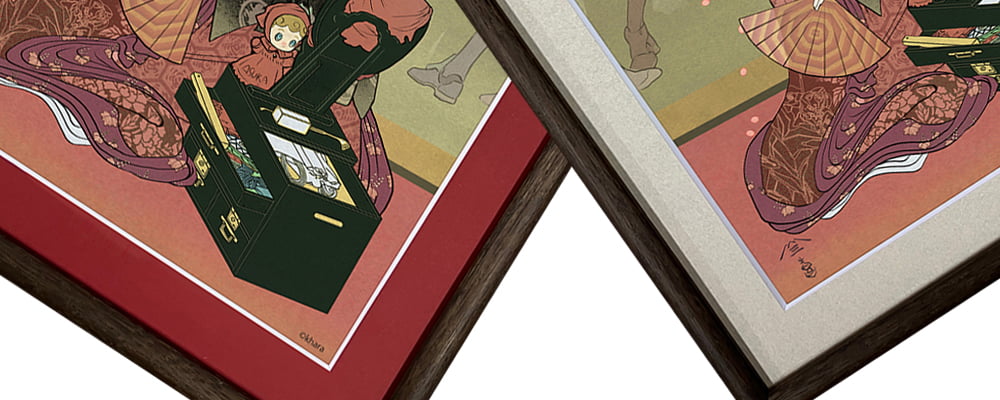 エヴァ浮世絵の額とマット