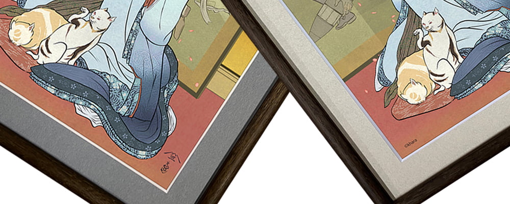 エヴァ浮世絵の額とマット