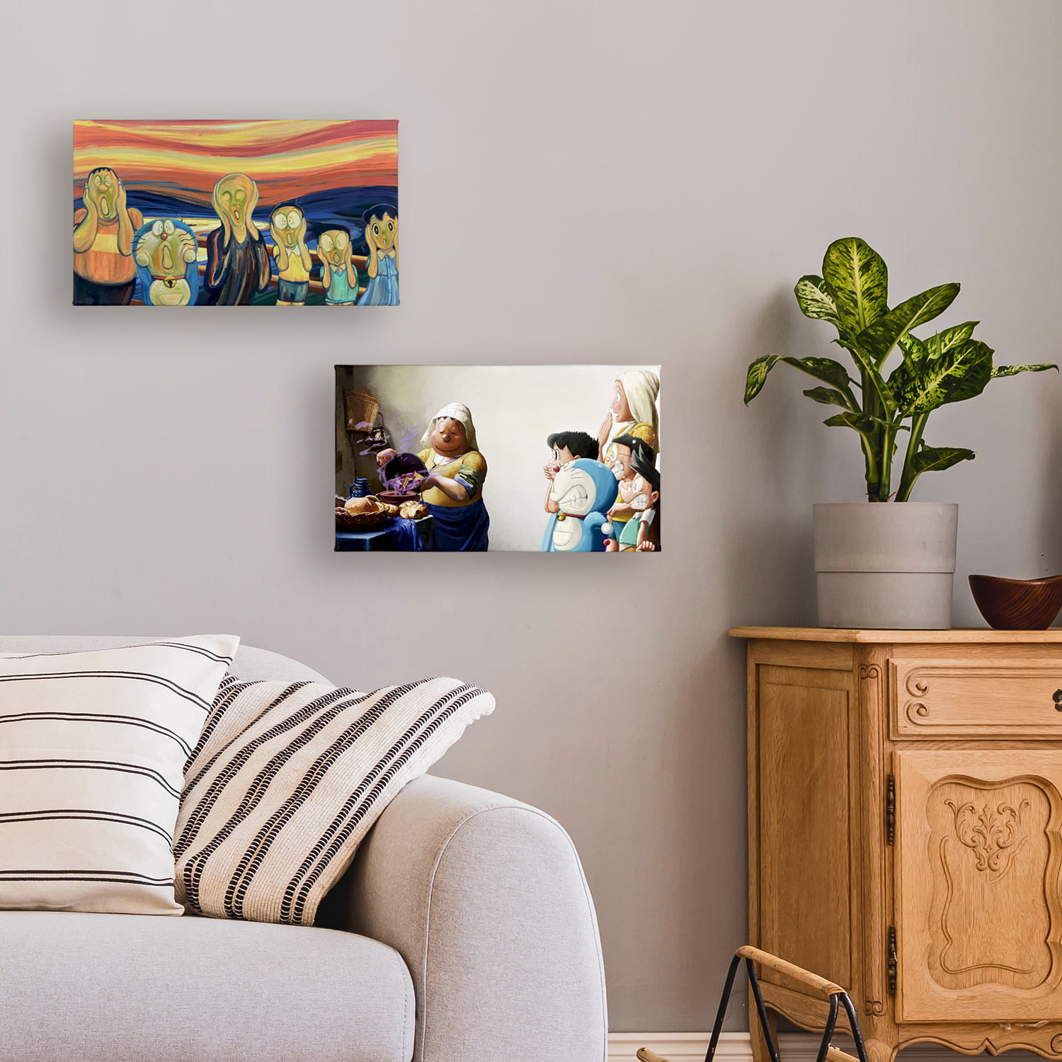 ドラえもん　世界展　ファブリックボード 映画ドラえもん のび太の絵世界物語』名画ファブリックボード