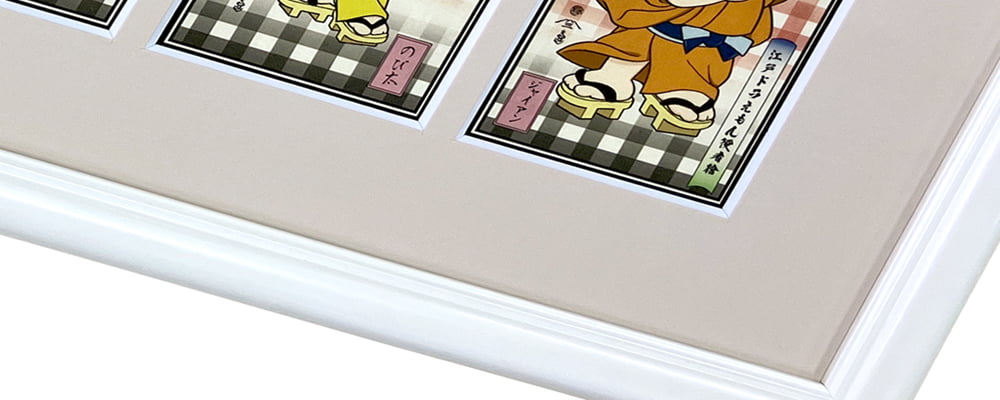 江戸ドラえもん役者絵の額とマット
