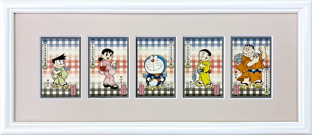 ドラえもん 浮世絵ジークレー版画「江戸ドラえもん役者」