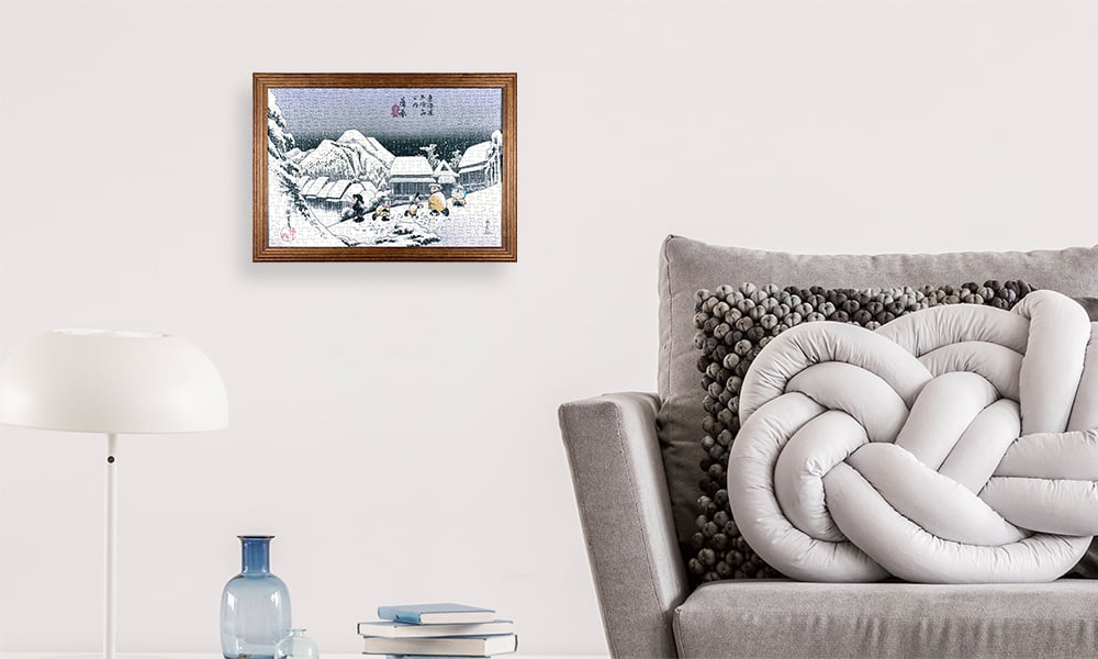 ドラえもん 浮世絵・越前和紙パズル「東海道五十三次之内 蒲原 夜之雪