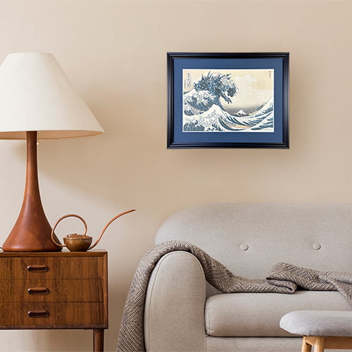 ゴジラ浮世絵 ジークレー版画「富嶽三十六景 神奈川沖浪裏」｜浮世絵工房