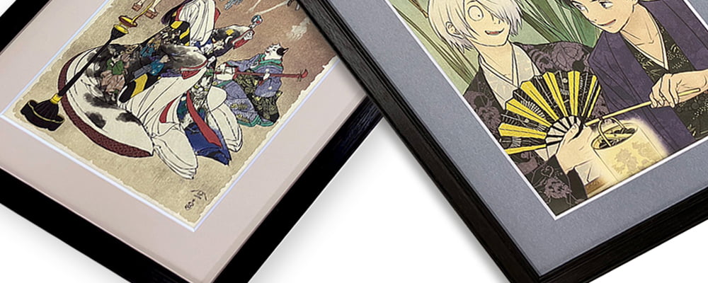 浮世絵の額とマット