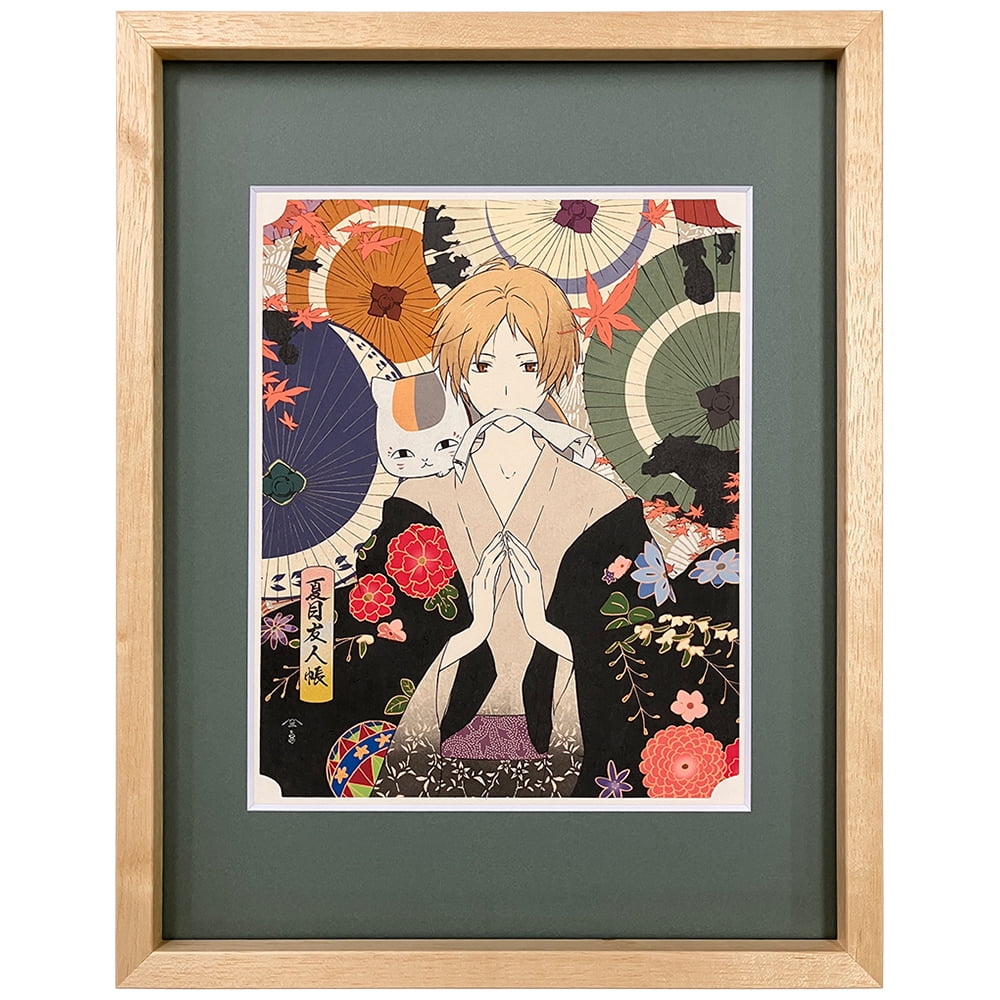 夏目友人帳浮世絵「秋風和傘模様」｜浮世絵工房
