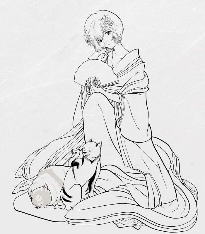 墨線の描画のイメージ写真