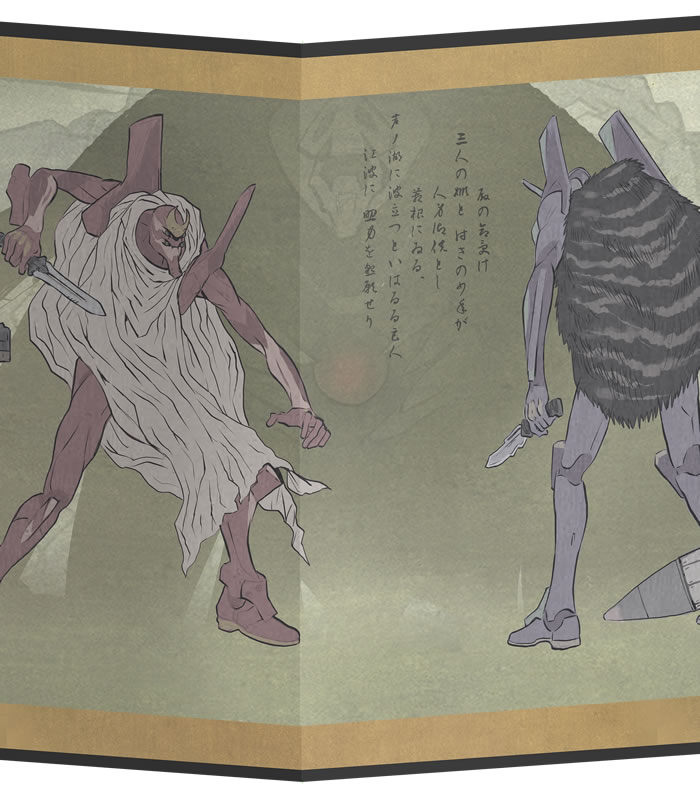 背景の屏風についてのイメージ写真